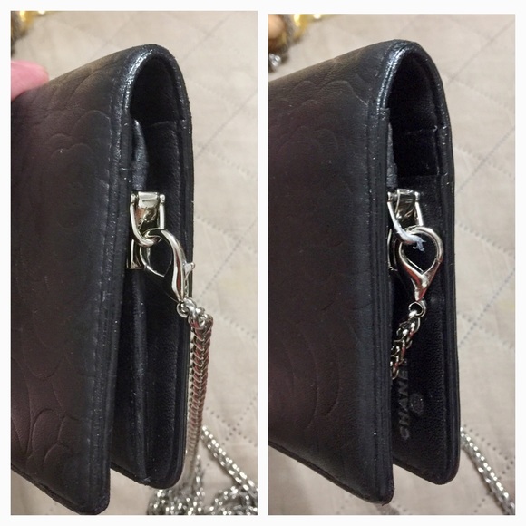 ❌❌CHANEL CC Logo Lamb Skin Wallet/Crossbody Bag 💼 - Picture 11 of 15